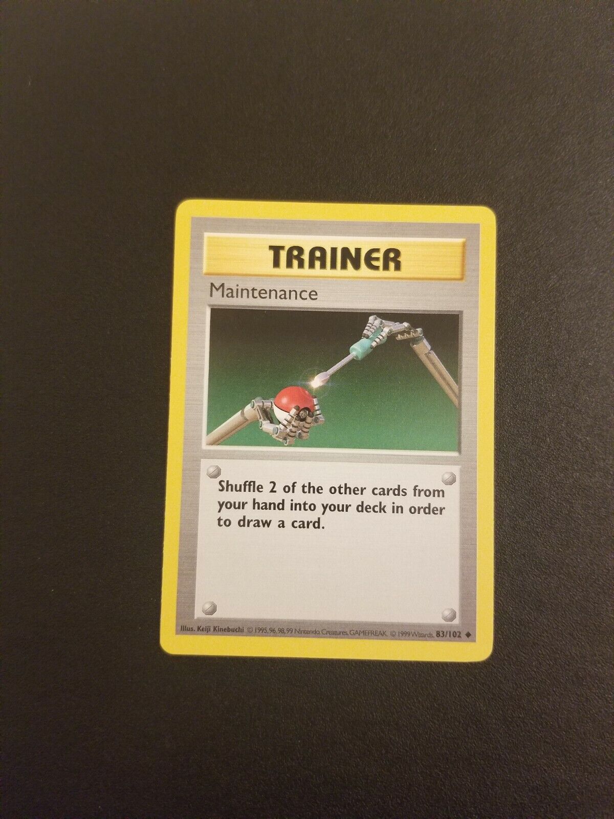 Card:83/102 Maintenance (Shadowless):Pokemon - 1999 Base Set - Unlimited & Shadowless Vintage WoTC - Choose Your Card