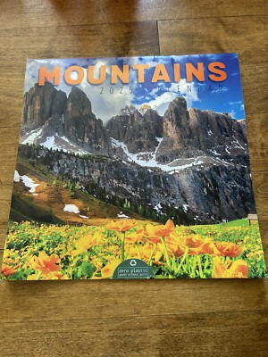 2025 Mountains Monthly Wall Calendar by Bright Day, Beautiful Pictures NEW