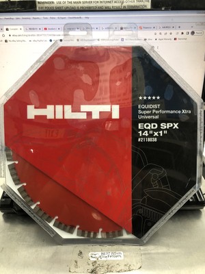HILTI SPX UNIVERSAL DIAMOND BLADE Cutting Disc EQD SPX 14''x1'' univ. #2118038