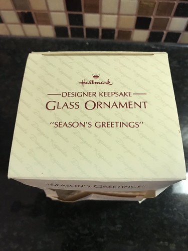 VINTAGE Hallmark Merry Christmas Season’s Greetings Tree Ornament 1983 Holiday