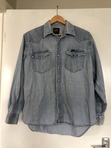 トップス 70s Lee RIDERS Polyester Western Shirts Vintage 70s Blue Plaid Knit Western Shirt, Lee – The Hip
