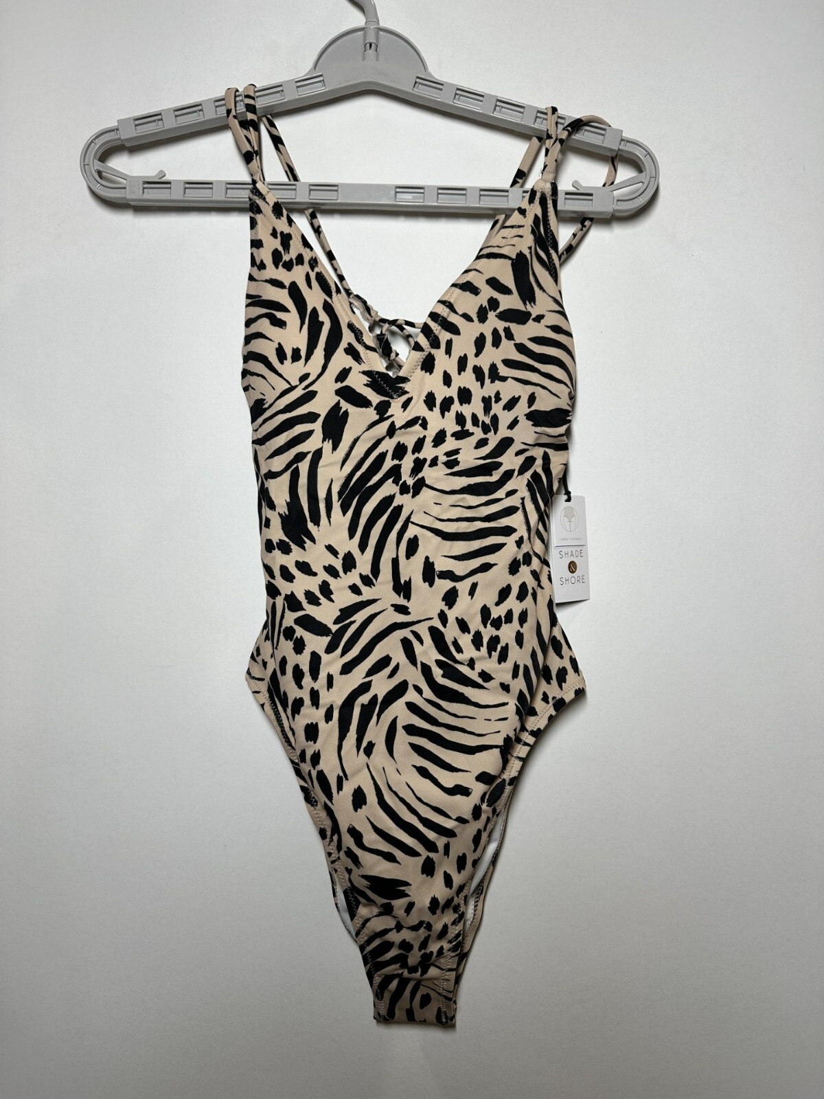 Women's Double Strap Tie Back Monokini One Piece Swimsuit