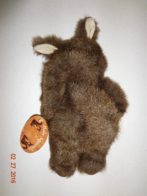 Anne Geddes Baby Squirrels Doll bean filled collection tags Easter Spring Bunny
