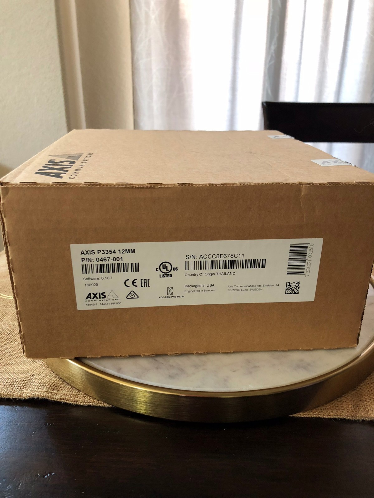 AXIS P3354 12mm Lens Tamper Resistant Indoor Fixed Dome Network Camera, 0467-001