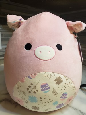 Squishmallows 16'' Peter Pink Pig with Easter Print Belly Large Plush NWT