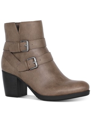 

СТИЛЬ И КОМПАНИЯ Женские коричневые стеганые ботильоны Fortunata с круглым носком на блочном каблуке 10 м, Коричневый, 10007438100