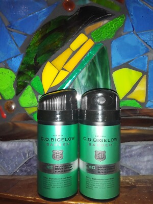2x BATH and BODY WORKS C.O. BIGELOW ELIXIR GREEN DEODORIZING SPRAY RARE LOT x2