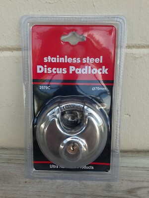 Stainless Steel Discus MOTORCYCLE Neck Lock 70mm NEW!!