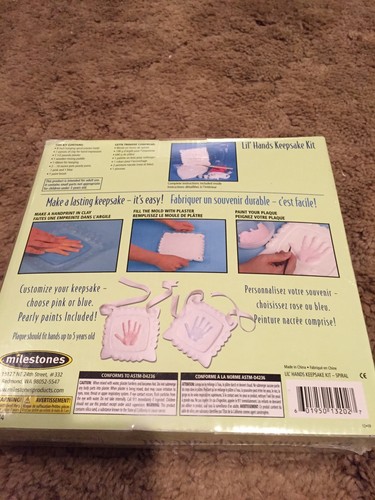 Lil' Hands Keepsake Kit- by Milestones-Includes Pink & Blue Paints