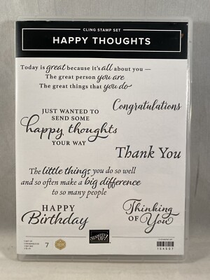 HAPPY THOUGHTS Stamp Set Stampin Up Birthday Thinking Of You Thank You J21