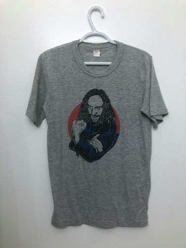 JETHRO TULL Gray Vintage Tee Shirt L Pre Owned  c. Arena 1984  IAN ANDERSON