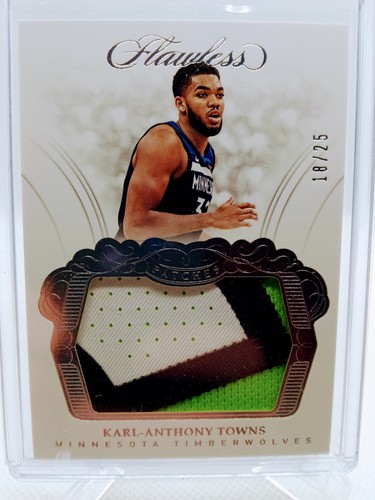 panini FLAWLESS Karl-Anthony Towns 良部 2017-18 Flawless Jumbo Patch- Karl Anthony Towns /25