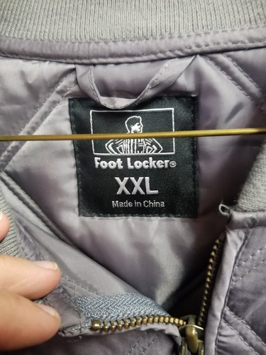 Foot Locker Winter Coat Men's XXL Quilted Puffy Jacket Gray