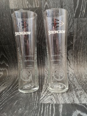  STRONGBOW  CIDER PINT GLASSES - X 2 