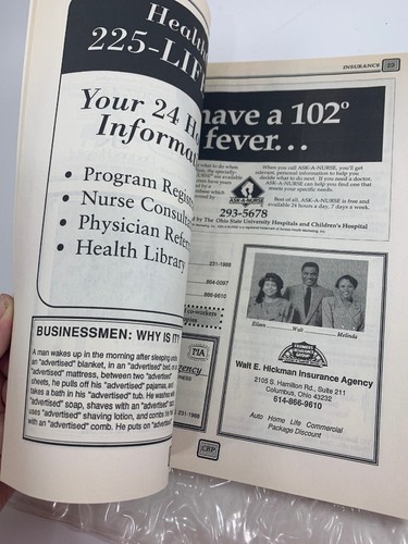 1993 1994 Columbus Black Pages Minority Business Directory Phone Book Vintage