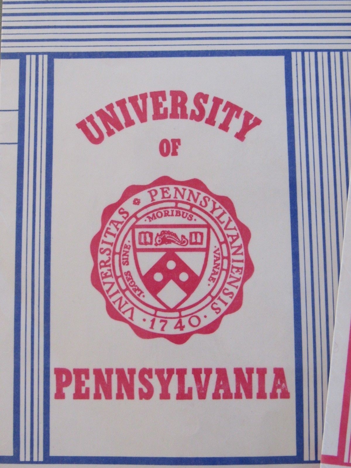 3 Vtg 1970s COLLEGE School Book Covers ORIG PKG TEMPLE Penn State UNIV of PA