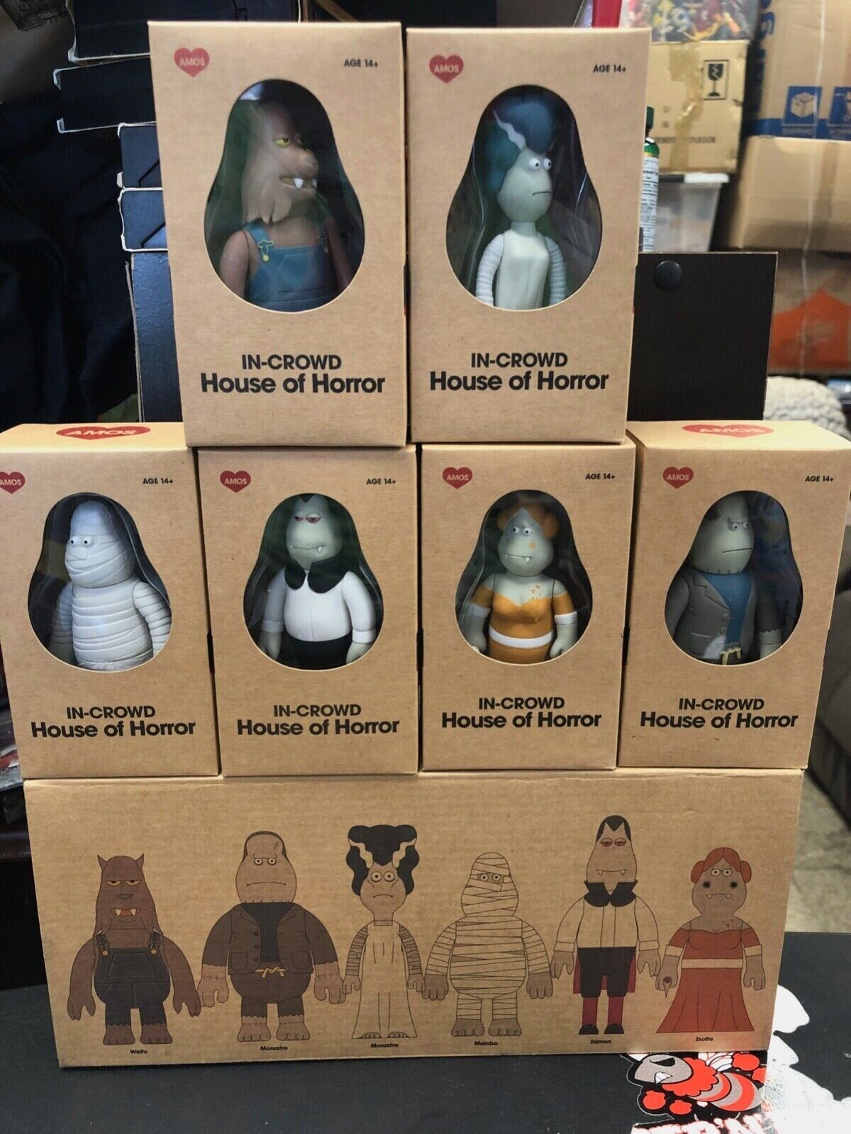サイラス✖️AMOS IN-CROWD House of Horror ホラー James Jarvis Amos Toys In-Crowd House of Horror Box Set NEW