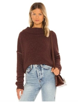 

FREE PEOPLE Женский коричневый эластичный свитер с длинным рукавом