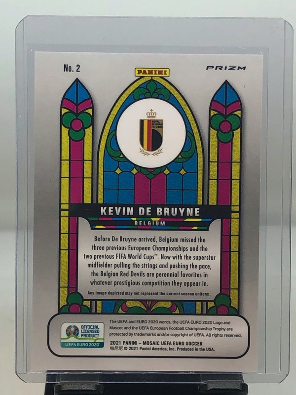 2021 Mosaic UEFA Euro Kevin De Bruyne Stained Glass SP! | eBay