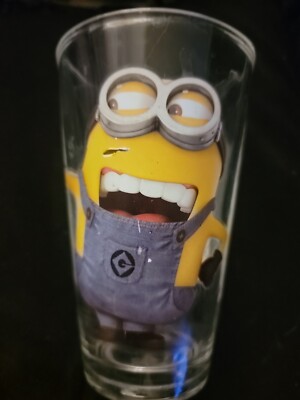 Zak Designs Minions Drinking Glass Despicable Me 2015 Universal Studios GIft