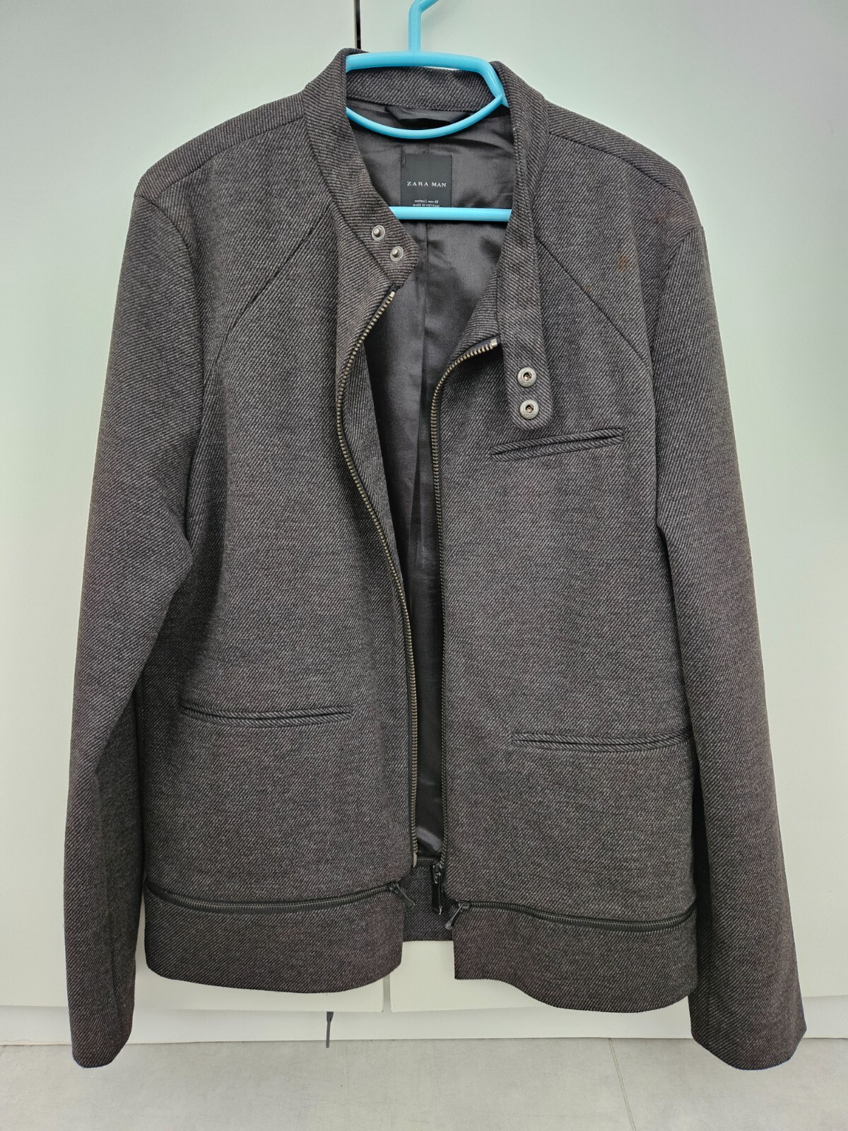 ZARA　ジャケット　ＸL Zara Men Full Zip Bomer, Vintage Jacket, Size Large, Dark