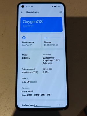OnePlus 8T 5G - 128GB - Blue (Unlocked) (Dual SIM)