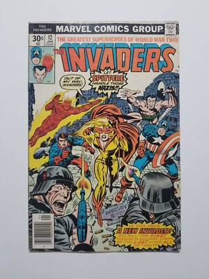 Invaders #12 (1977 Marvel Comics) Spitfire ~ VG- ~ Combine Shipping