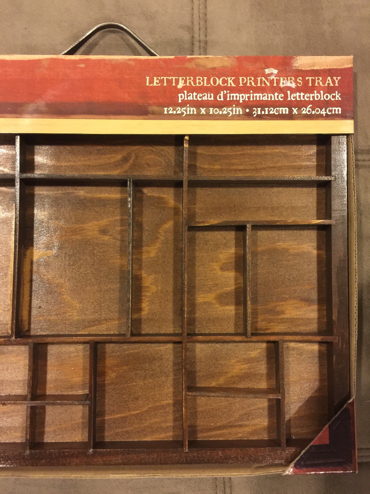 7 Gypsies Printer Tray Letterblock Brown Color with Silver Handle Scrapbook