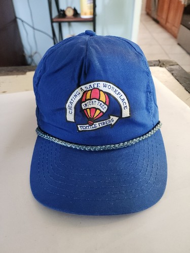 Vintage OTTO Blue Rope Zipback Hat Creating Safe Workplace