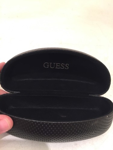 GUESS Large Black HARD Sunglasses CASE Fast Free shipping.