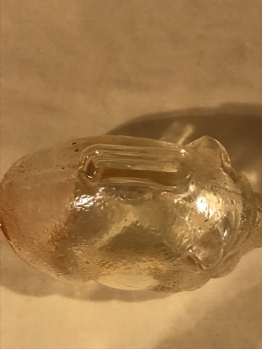 VINTAGE IRIDESCENT MARIGOLD CARNIVAL GLASS SMALL PIG PIGGY BANK 4.5