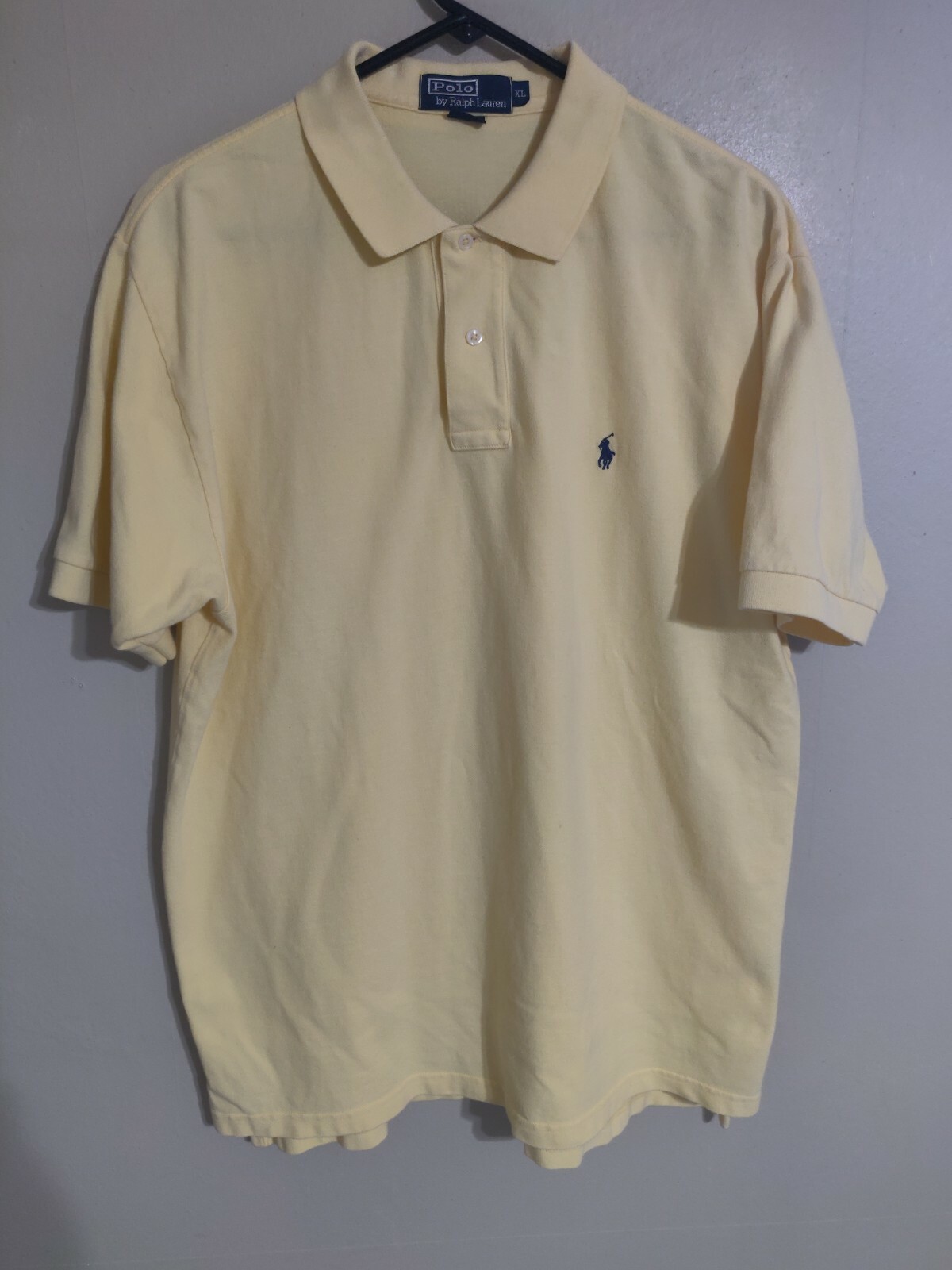 Polo Ralph Lauren Light Yellow Navy Pony S/S Casual Polo