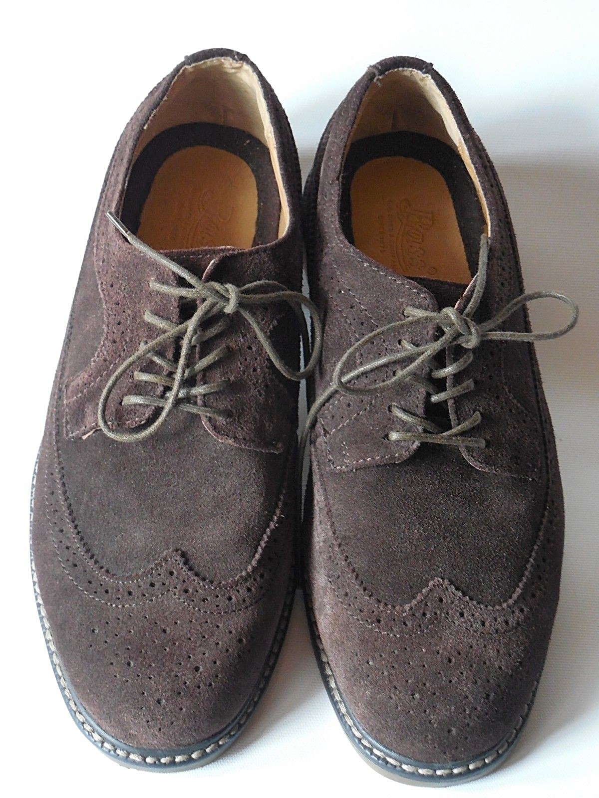 G.H. BASS BARRET Wingtip Brown Suede Oxford Dress/Casual - Mens 9 D