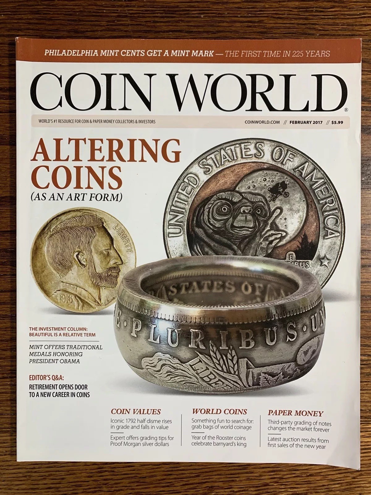 Lot of 12 Coin World Magazines, All 2017 issues + Dealer Directory