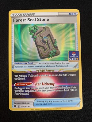 Forest Seal Stone - Pokemon TCG Gym Stamp Promo - 156/195