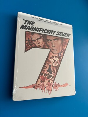 THE MAGNIFICENT SEVEN 2-Disc 4K+Blu-ray Steelbook Region A New & Factory Sealed!