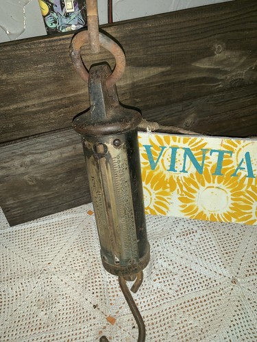 Antique Scale Lander Frary & Clark Universal Brass Ice Balance Scale Chrome