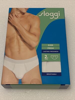 Sloggi Men's under ware (X2) Midi White XL
