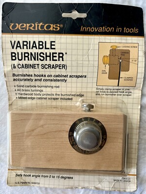 Veritas VARIABLE BURNISHER And Cabinet Scraper NEW #05K31.01