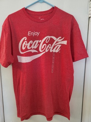 NEW Men's Coca Cola T-Shirt Enjoy Logo ''Vintage Style '' NTW Red Large