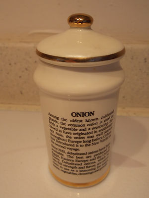 1987 MJ Hummel Danbury Mint Gold Trim Onion Porcelain Spice Jar 4