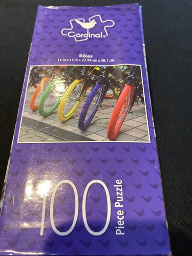 Cardinal Colorful Bikes 100 Piece Puzzle