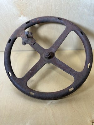 Vintage Cast Iron Steering Wheel   15” Tractor - Rat Rod