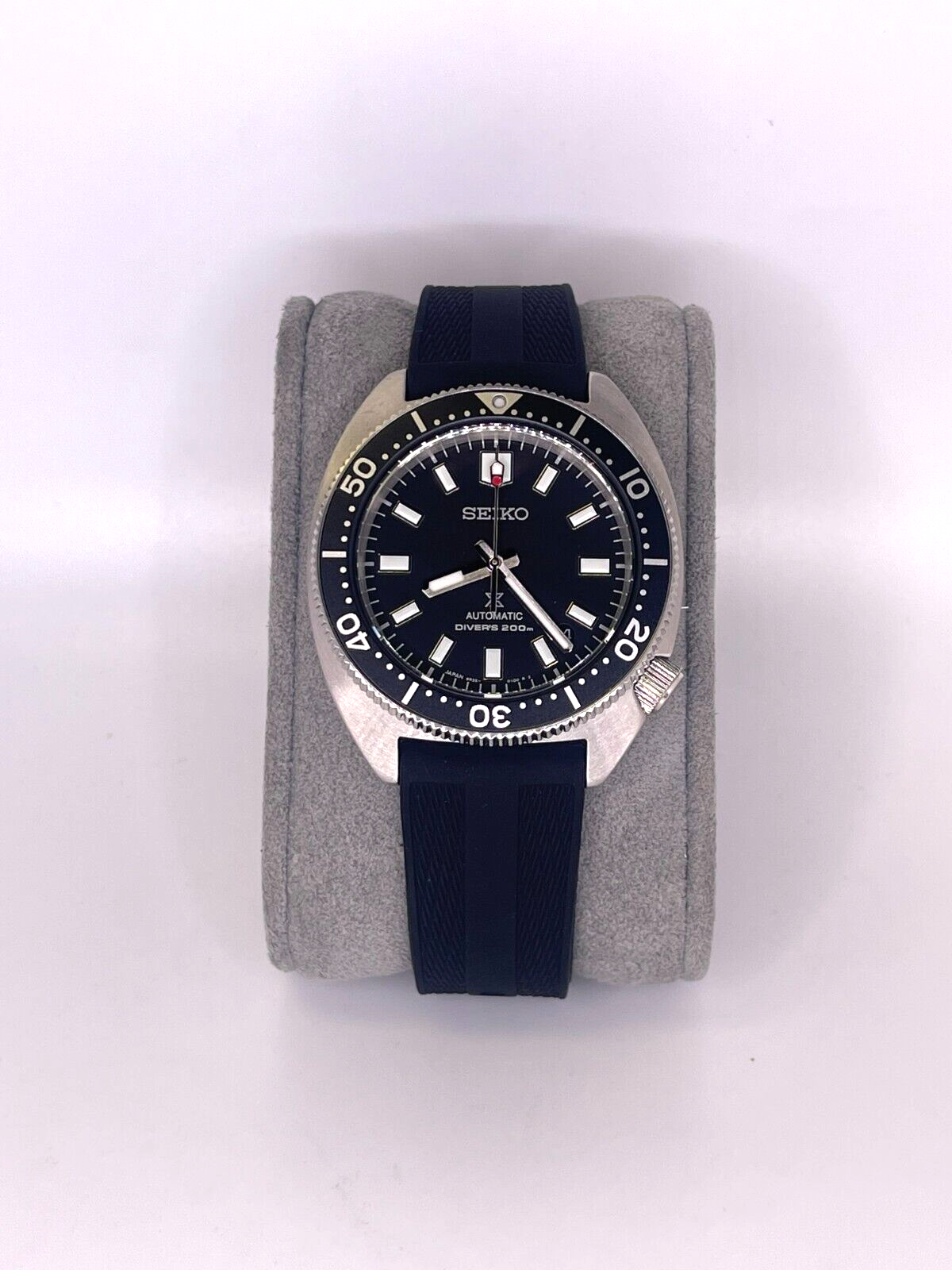 Pre-owned Seiko Luxe Prospex Diver Black Dial And Rubber Spb317 Watch In Box With Tags