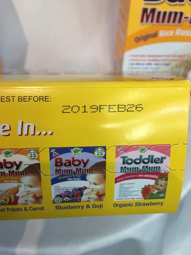HOT-KID BABY MUM-MUM 2 ORIGINAL 1 BANANA RICE RUSKS EXP: 01/2019 + 3 BOXES TOTAL