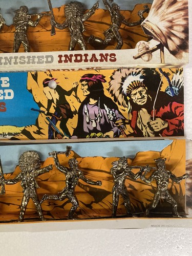 Vintage Antique  Indians PVC Figure from Frontier Town Hong Kong 70's