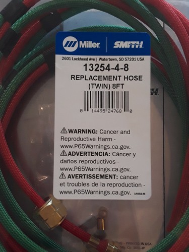Twin Hose Assembly 8 ft. MILLER ELECTRIC 13254-4-8