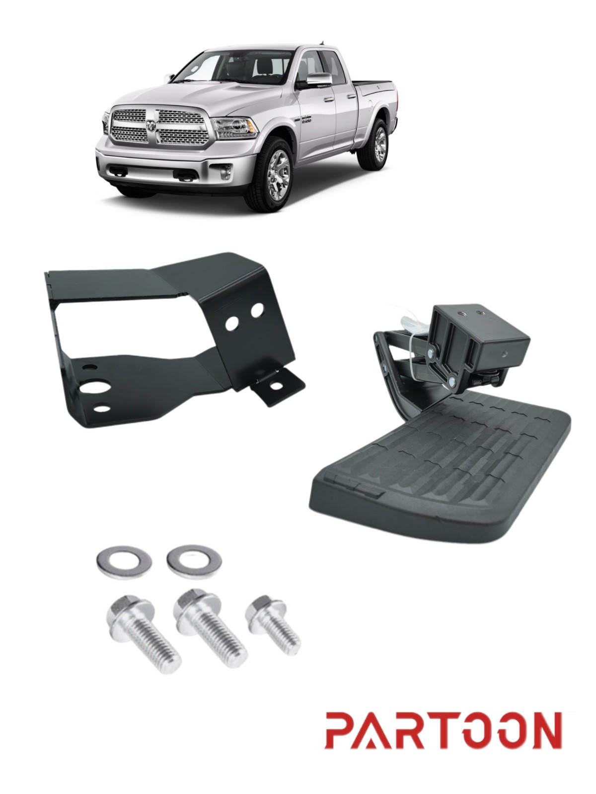 Rear Retractable Bed Step For 2010-2018 Dodge Ram 1500 2500 3500 75306-01A