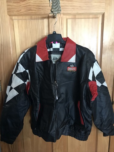 Burks Bay Men's Leather Cheez It Checkers Racing Jacket XXL (NJ-504) | eBay Burks Bay Men's Leather Cheez It Checkers Racing Jacket XXL (NJ-504) | eBay