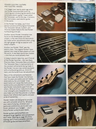 Fender Catalog 1972